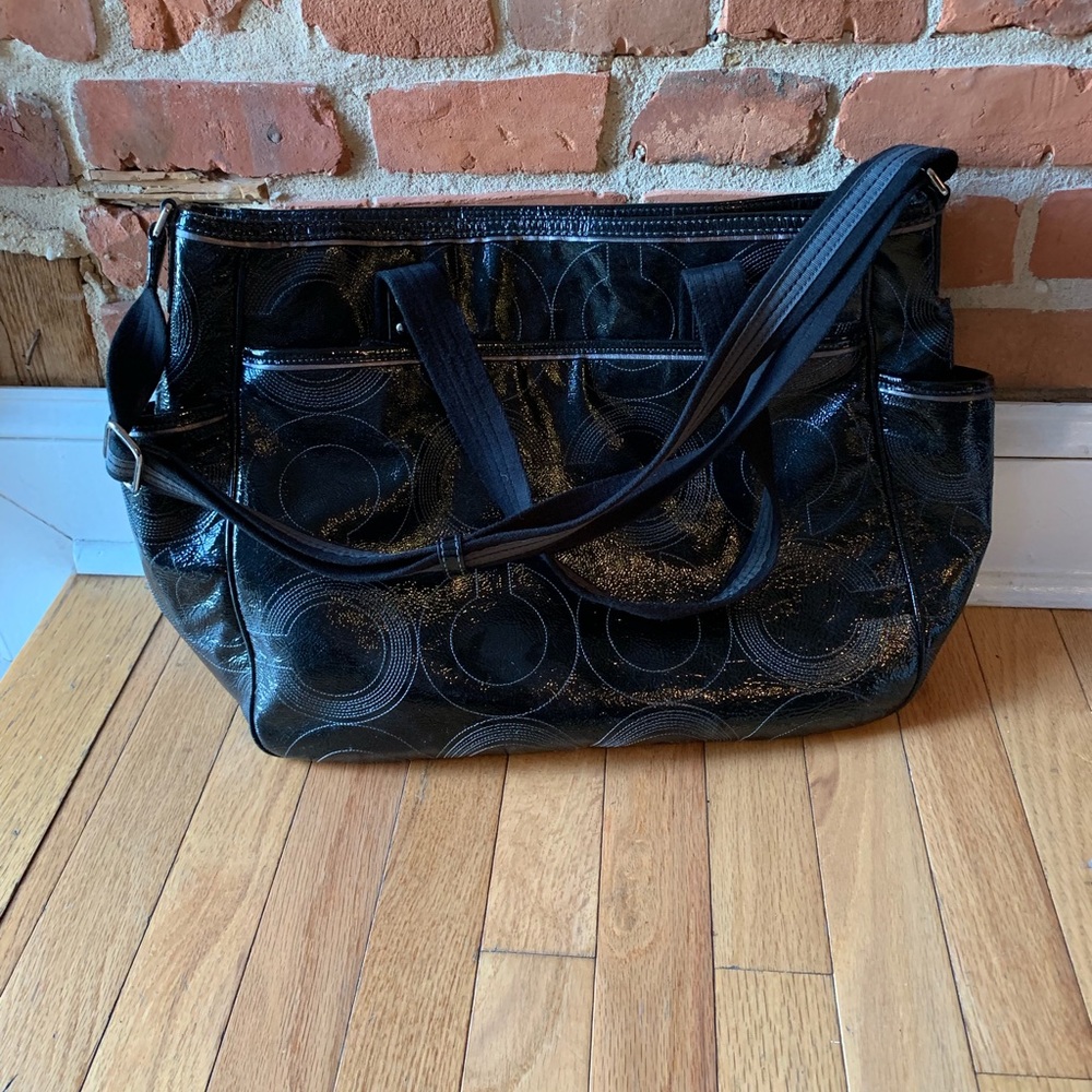 Coach baby bag- black leather - Picture 2 of 5